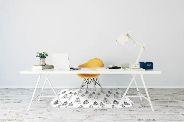 Office chair floor protector Winter tree