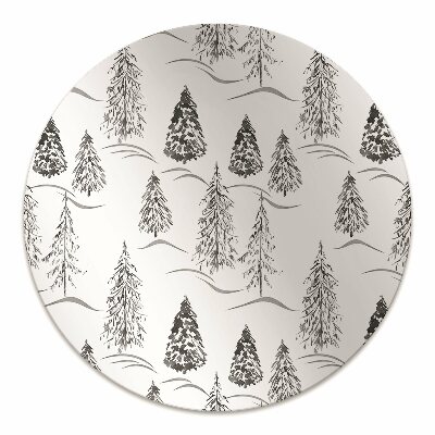 Office chair floor protector Winter tree