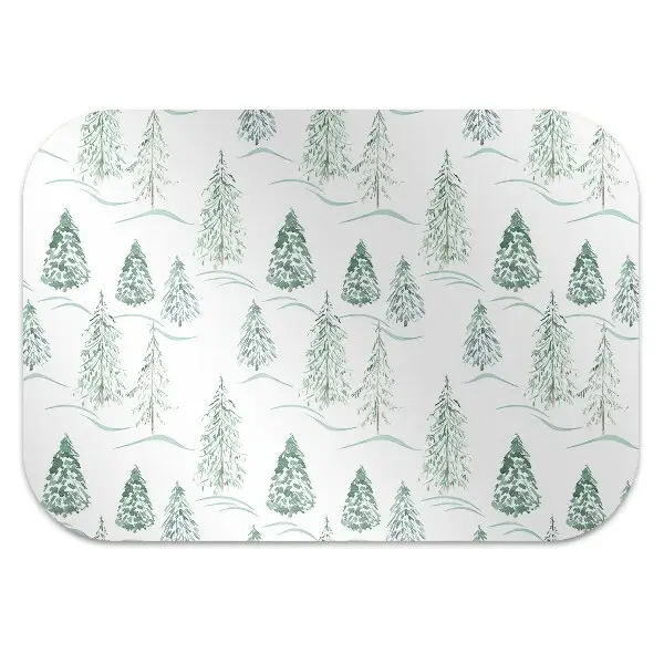 Office chair floor protector Winter tree