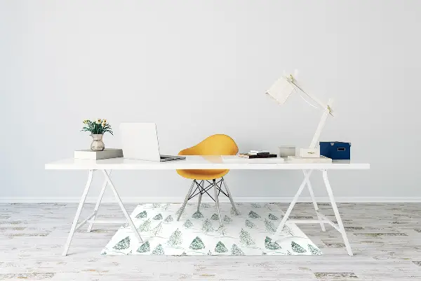 Office chair floor protector Winter tree