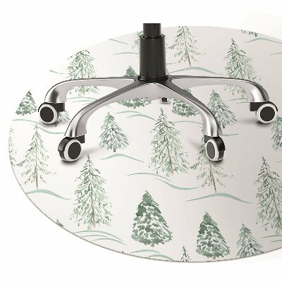 Office chair floor protector Winter tree