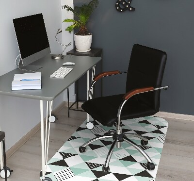 Chair mat floor panels protector Pattern with triangles