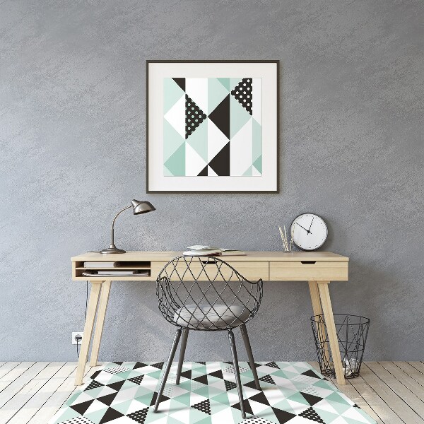 Chair mat floor panels protector Pattern with triangles