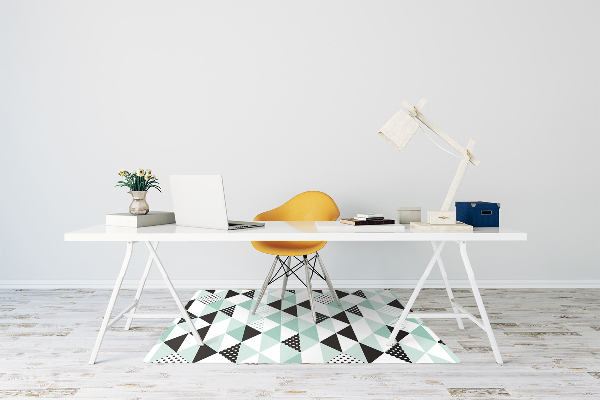 Chair mat floor panels protector Pattern with triangles