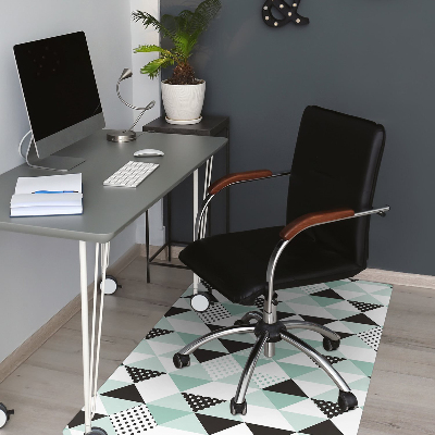 Chair mat floor panels protector Pattern with triangles