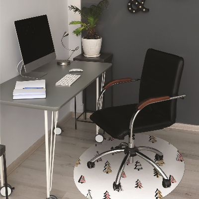 Office chair mat pastel Christmas tree