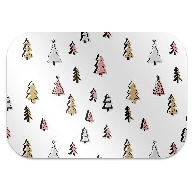 Office chair mat pastel Christmas tree