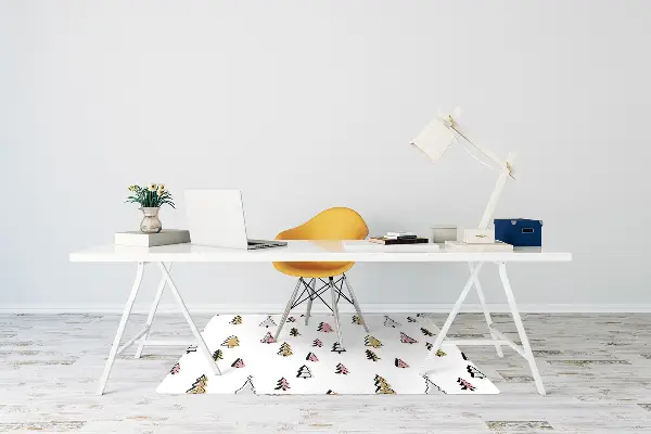 Office chair mat pastel Christmas tree