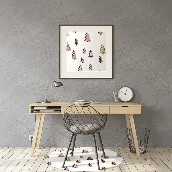 Office chair mat pastel Christmas tree
