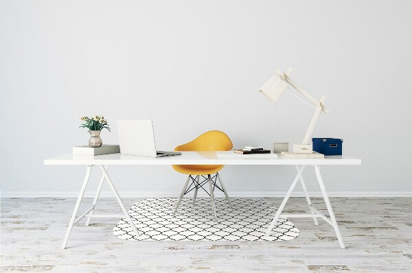 Office chair mat Moroccan pattern
