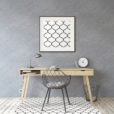 Office chair mat Moroccan pattern