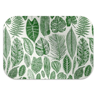 Office chair floor protector palm leaves