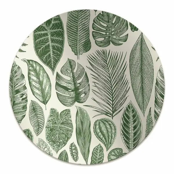 Office chair floor protector palm leaves