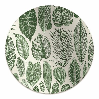 Office chair floor protector palm leaves