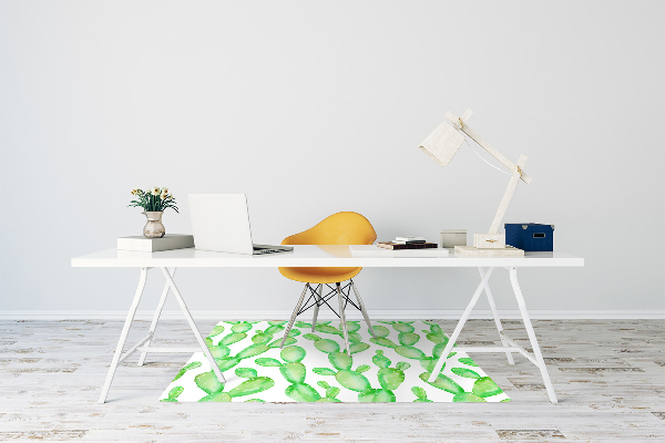 Office chair mat pastel cacti
