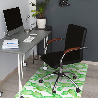 Office chair mat pastel cacti