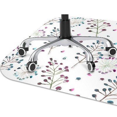 Office chair floor protector floral theme