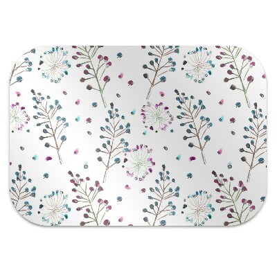 Office chair floor protector floral theme