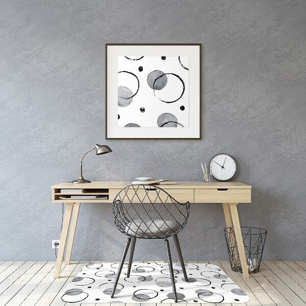 Office chair mat inkjet circles
