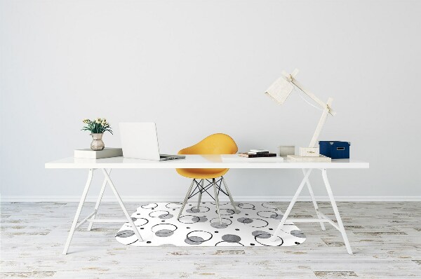 Office chair mat inkjet circles