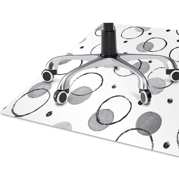 Office chair mat inkjet circles