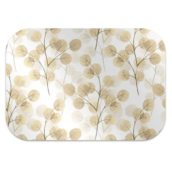 Chair mat floor panels protector Twigs with leaves