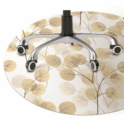 Chair mat floor panels protector Twigs with leaves