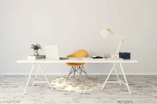 Chair mat floor panels protector Twigs with leaves