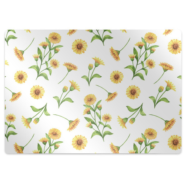 Desk chair mat Sunflowers