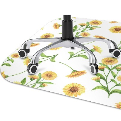 Desk chair mat Sunflowers