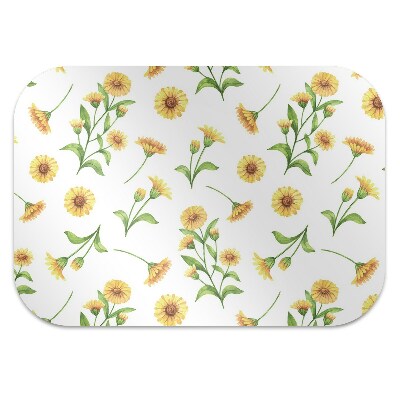 Desk chair mat Sunflowers