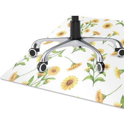 Desk chair mat Sunflowers