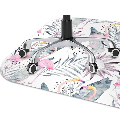 Office chair mat Flamingos