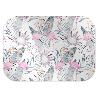 Office chair mat Flamingos