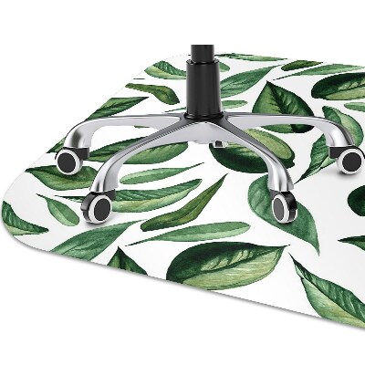 Office chair floor protector Green leaves