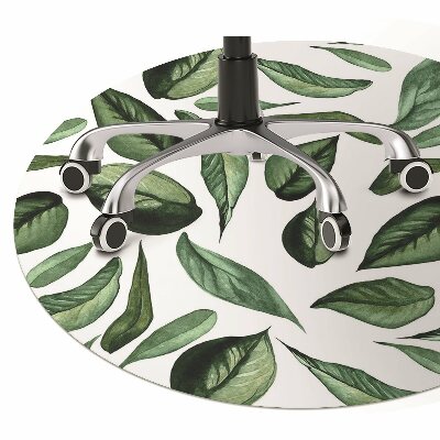 Office chair floor protector Green leaves