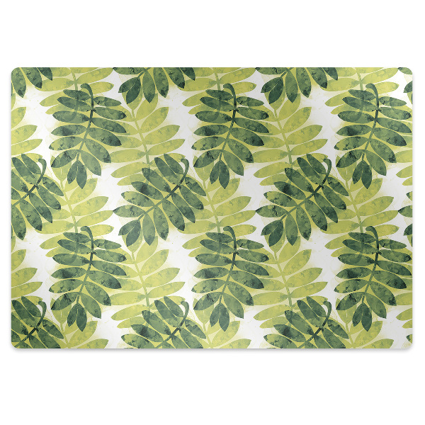 Chair mat floor panels protector leaves of rowan