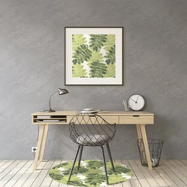 Chair mat floor panels protector leaves of rowan