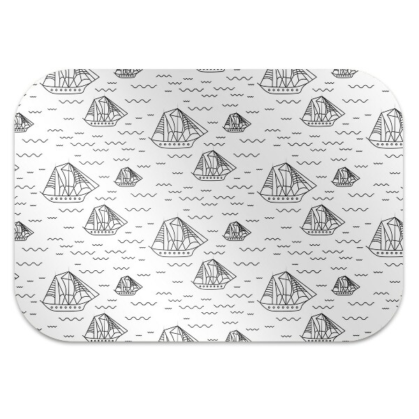 Office chair mat Sailing ships at sea