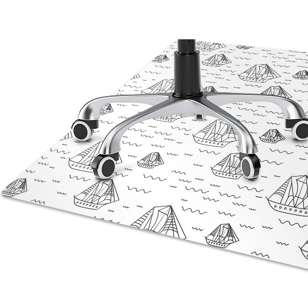 Office chair mat Sailing ships at sea