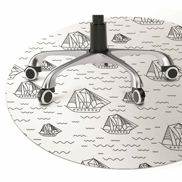 Office chair mat Sailing ships at sea