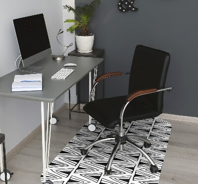 Office chair floor protector Triangles pattern Boho