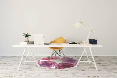 Desk chair mat Red roses