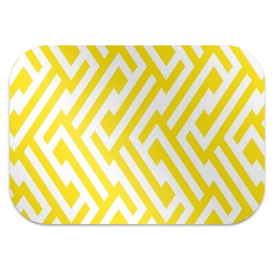 Desk chair mat yellow bar