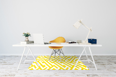 Desk chair mat yellow bar