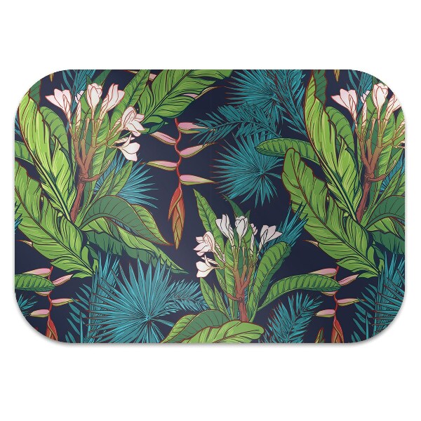 Office chair floor protector exotic jungle