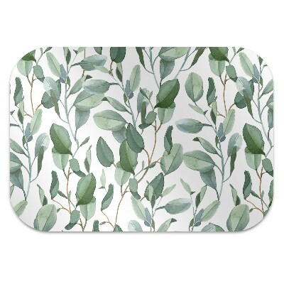 Office chair floor protector eucalyptus leaves