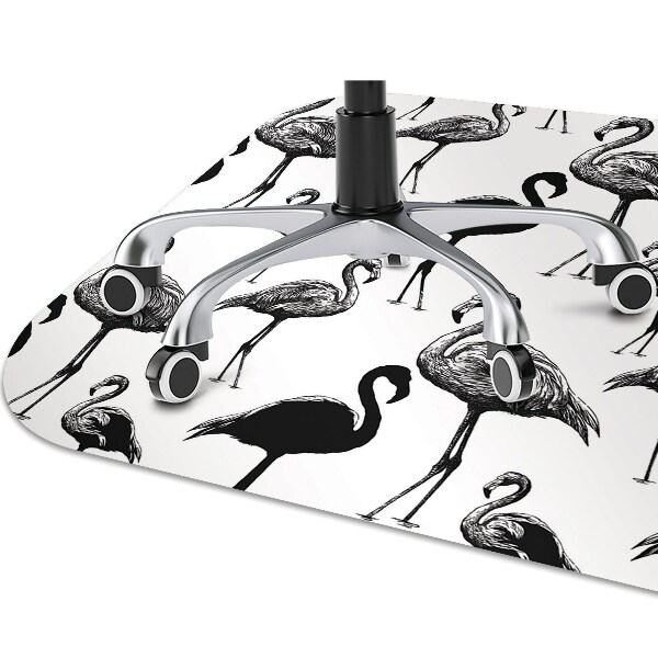 Chair mat Retro style flamingos