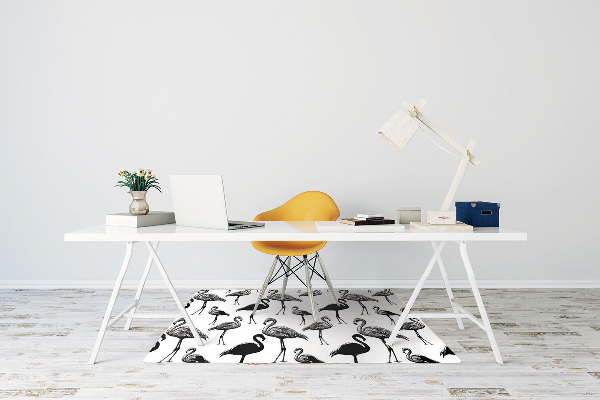 Chair mat Retro style flamingos