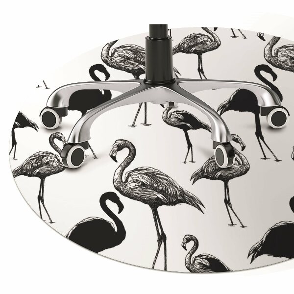 Chair mat Retro style flamingos